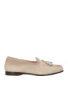 Santoni Goodyear Man Loafers Beige Size 8 Leather In Beige