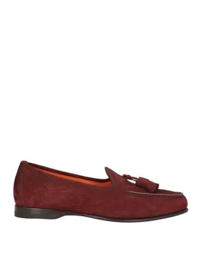 Santoni Goodyear Man Loafers Chocolate Brown Size 9 Leather