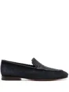 Santoni Gough Interwoven-design Loafers In Blue
