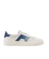 Santoni Double Buckle Low-top Sneakers In White