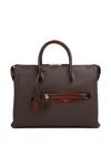 Santoni Leather Document Holder In Brown