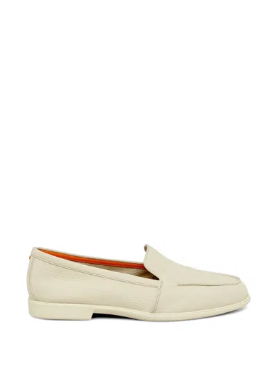 Santoni Grain-texture Loafers In Multi