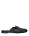 Santoni Granato Leather Mule In Black