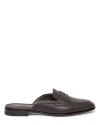 Santoni Granato Leather Mule In Brown