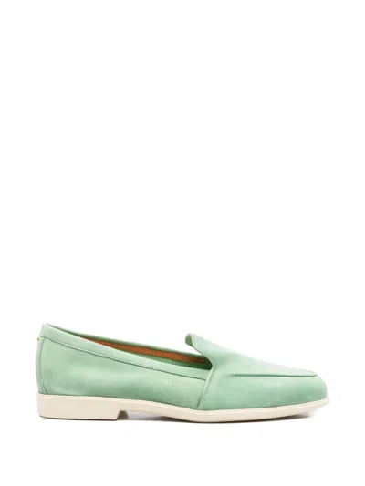 Santoni Green Loafers