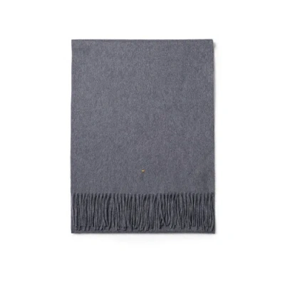 Santoni Grey Cashmere Scarf Lava Grey In Gray