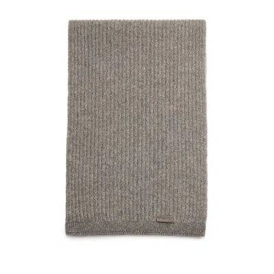 Santoni Grey Cashmere Scarf Lava Grey In Gray