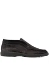 Santoni Grey Slip On Boots In Gray
