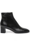 Santoni Halfrida Napa Zip Ankle Booties In Black
