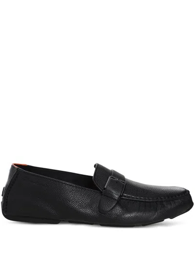 Santoni Hamel Loafers In Black