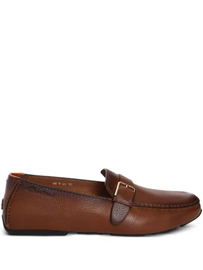 Santoni Hamel Loafers In Brown