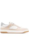 Santoni Haniel Panelled Leather Sneakers In Weiss