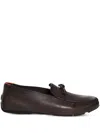 Santoni Havana Loafers In Red