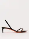 Santoni Open-toe Sandals With Glossy Finish In Black