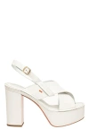 Santoni Tropez Leather Crisscross Platform Sandals