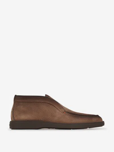 Santoni Ankle Boots In Brown