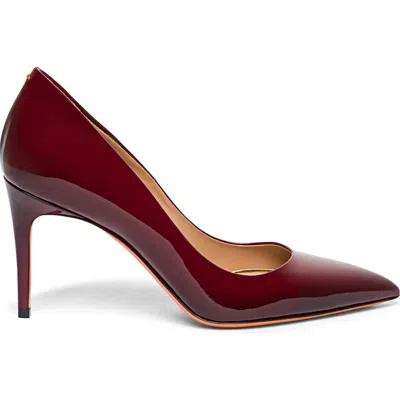 Santoni High-heel Patent Leather Pumps In Red