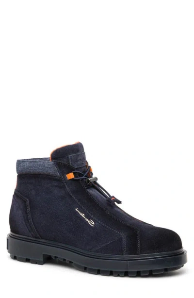 Santoni Hiking Boot In Blue