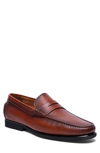 Santoni Ikangia Penny Loafer In Brown