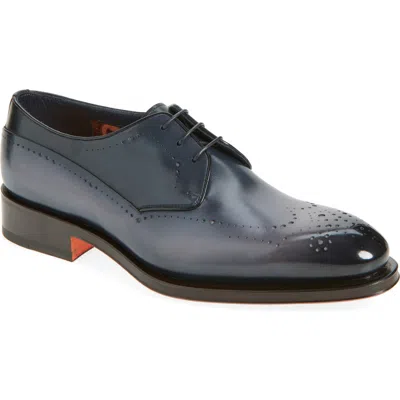Santoni Imperialde Wingtip Derby In Blue