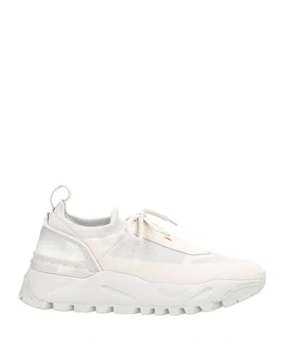 Santoni Innova By  Woman Sneakers Light Grey Size 7 Leather, Textile Fibers In Gray