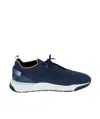 Santoni Knitted-upper Sneakers In Blue