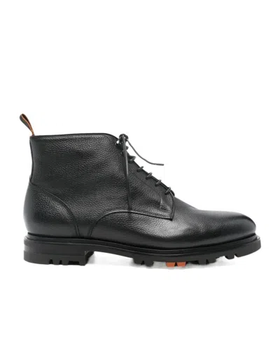 SANTONI LOGAN LACE-UP BOOTS