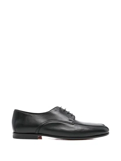 Santoni Lace-up Fastening Derby Shoes In Black