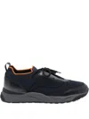 Santoni Casual Low Top Sneakers With Round Toe In Black