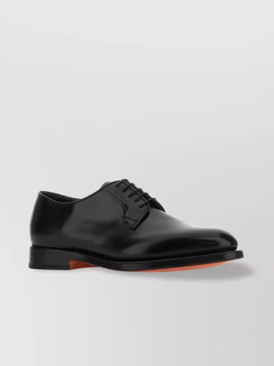 Santoni Lace-up Shoes Leather Sole In Black