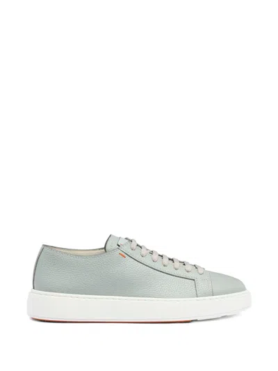 Santoni Lace-up Sneakers In Blue