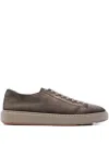 Santoni Lace-up Sneakers In Animal Print