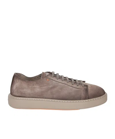 SANTONI SANTONI ROUND TOE LACE-UP SNEAKERS