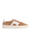 Santoni Man Sneakers Sand Size 7 Leather In White