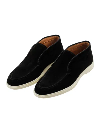 Santoni Laced Shoes In Black