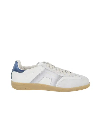 SANTONI SANTONI COLOURBLOCK PANELLED LACE-UP SNEAKERS