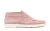 Santoni Loafers With Round Toe And Rubber Sole In Nude