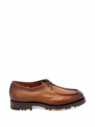 Santoni Lace-up Shoes In Brown