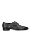 Santoni Leather Adrian Blake Oxford Shoes In Black