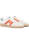 Santoni Leather And Suede Dbs Oly Sneaker