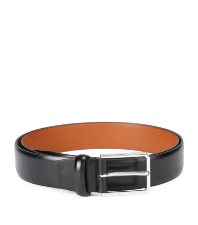 Santoni Leather Belt In Multi