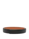 Santoni Leather Belt In Black