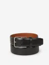 Santoni 40 Regular Suede Belt Buckle Rectangular In Black