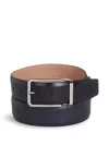 Santoni 40 Regular Suede Belt Buckle Rectangular In Blue