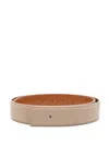 Santoni Leather Belt In Brown