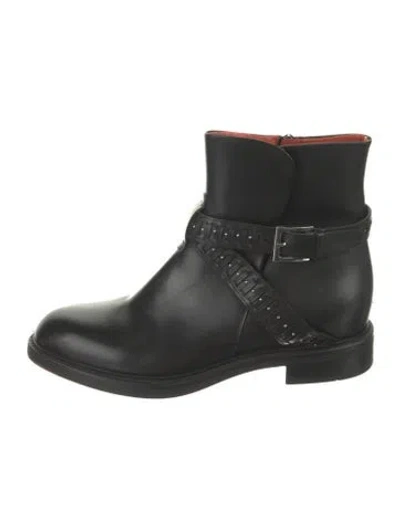 Pre-owned Santoni Leather Boots In Black