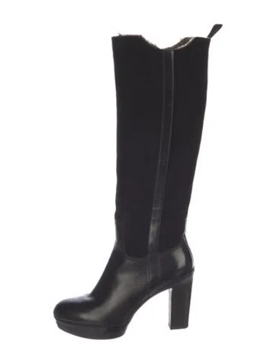 Pre-owned Santoni Leather Boots In Black