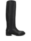 Santoni X 10 Corso Como Leather Boots In Black