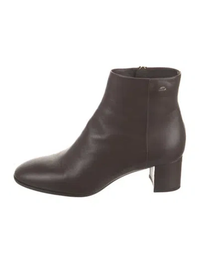 Pre-owned Santoni Leather Boots In Brown