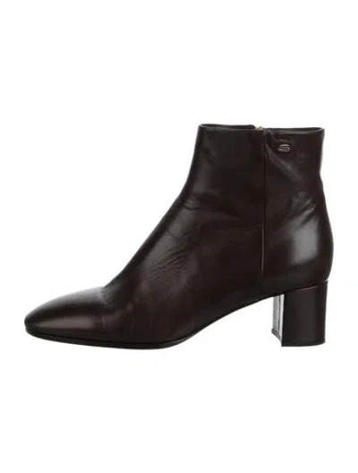 Pre-owned Santoni Leather Boots In Brown